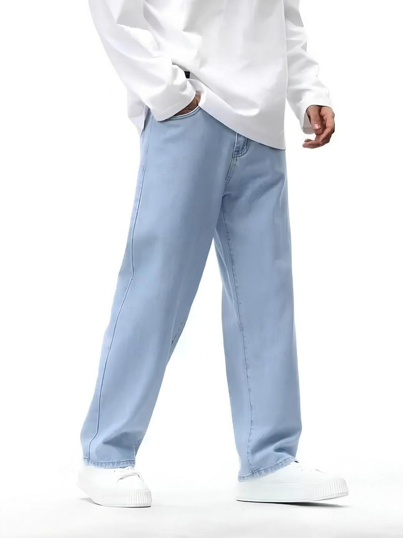 STARVIELLE Men Relaxed Fit Mid Rise Light Blue Jeans - Image 3
