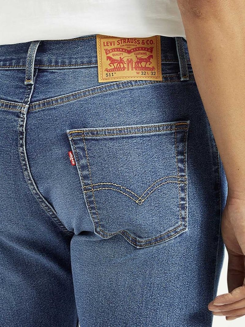 Levi's 511 Men Slim Mid Rise Blue Jeans - Image 6