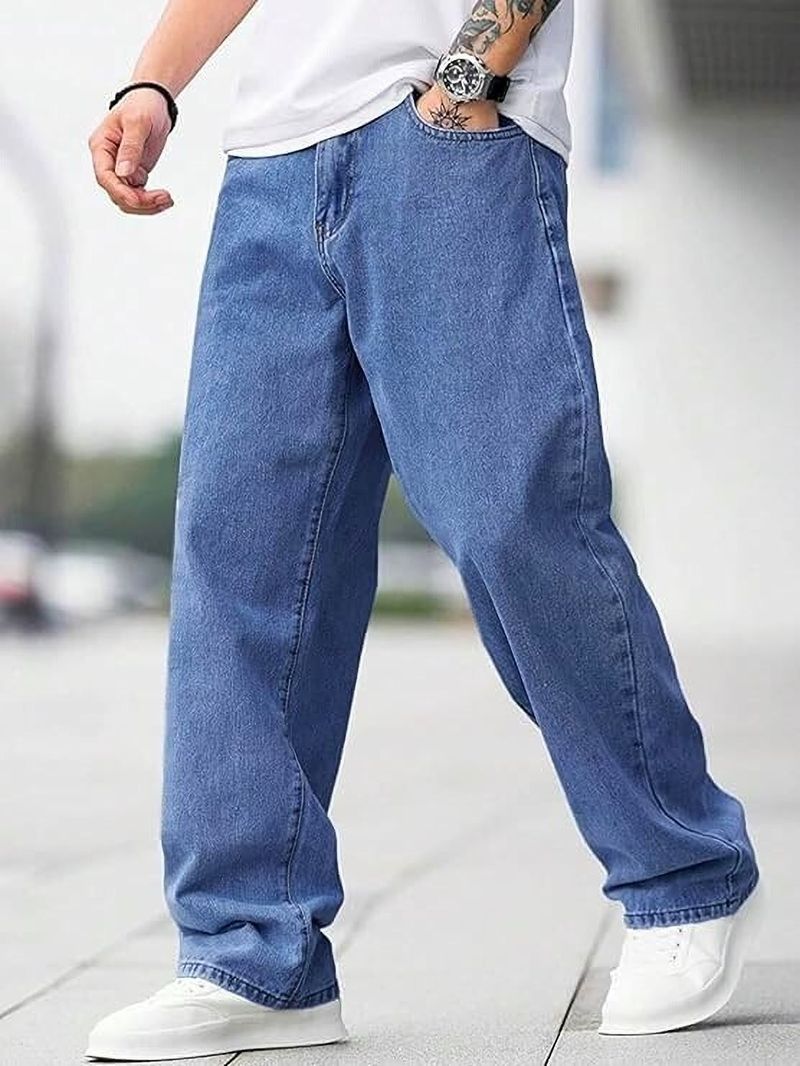 comfits Men Loose Fit Mid Rise Light Blue Jeans - Image 5