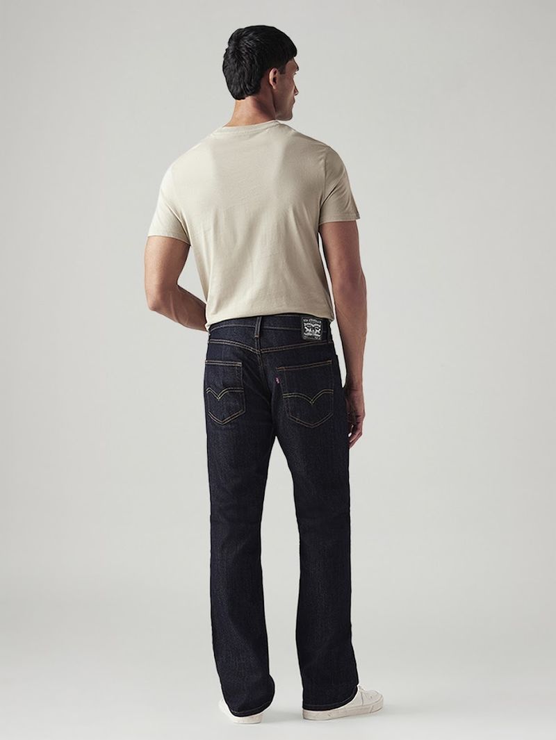 LEVI'S Men Boot-Leg Mid Rise Dark Blue Jeans - Image 4