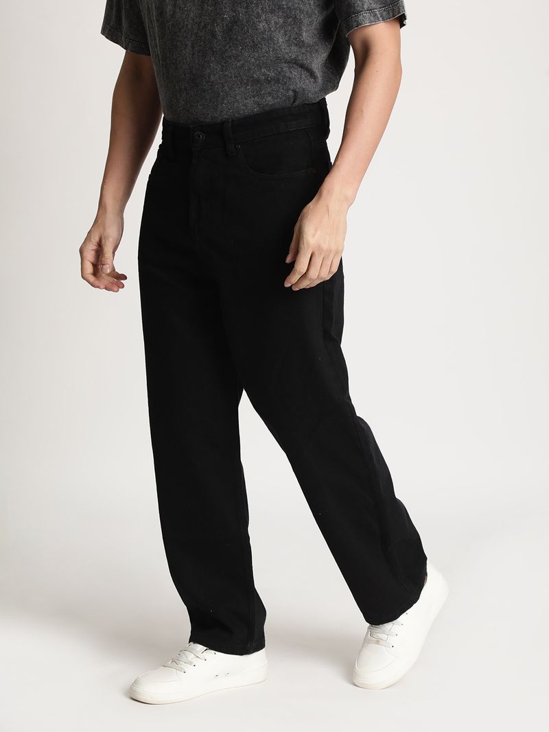 Roadster Men Black Loose Fit High Rise Jeans - Image 5