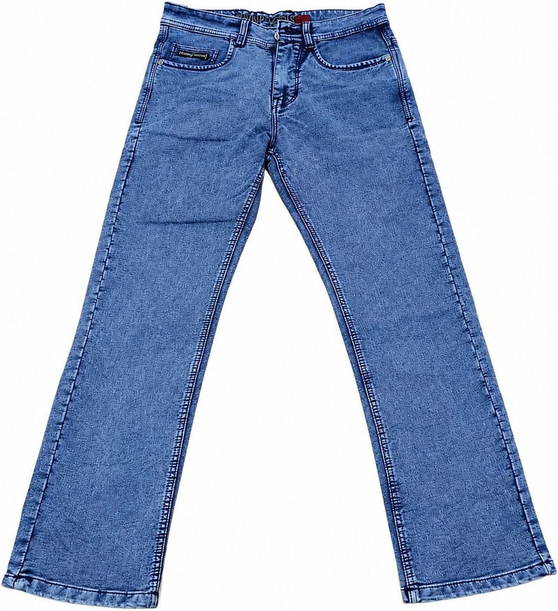 DOWNY Men Straight Fit Mid Rise Blue Jeans - Image 5