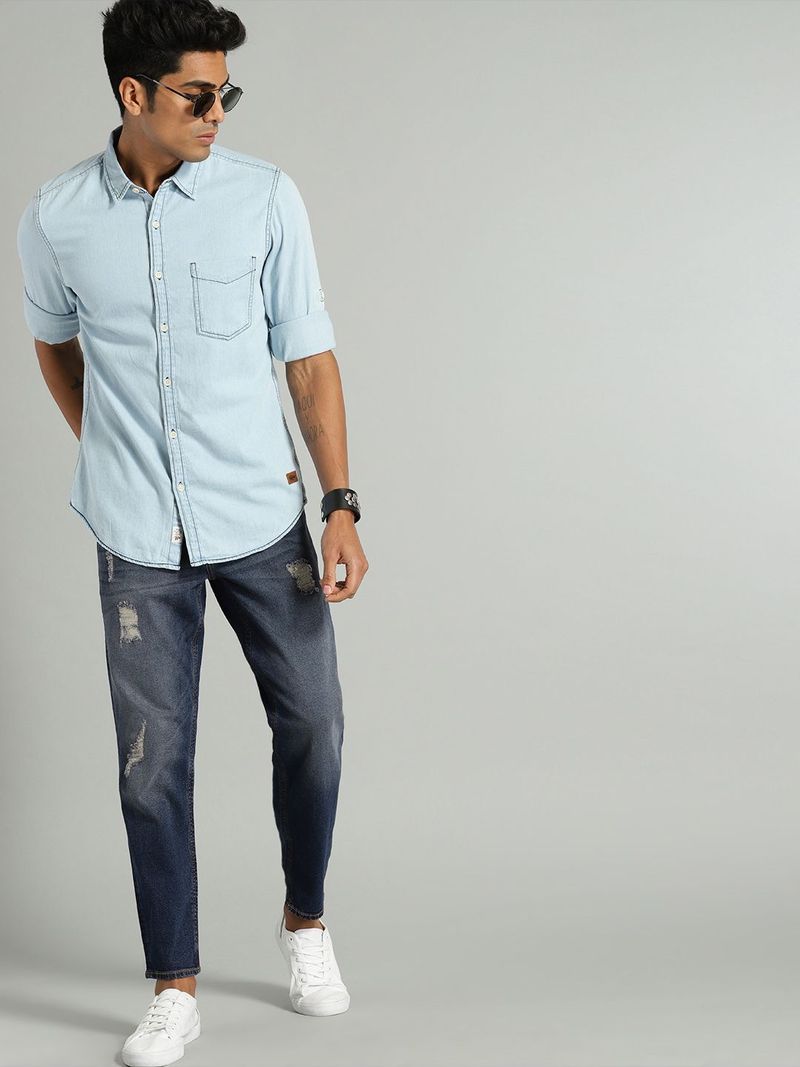 Roadster Men Regular Mid Rise Dark Blue Jeans - Image 6