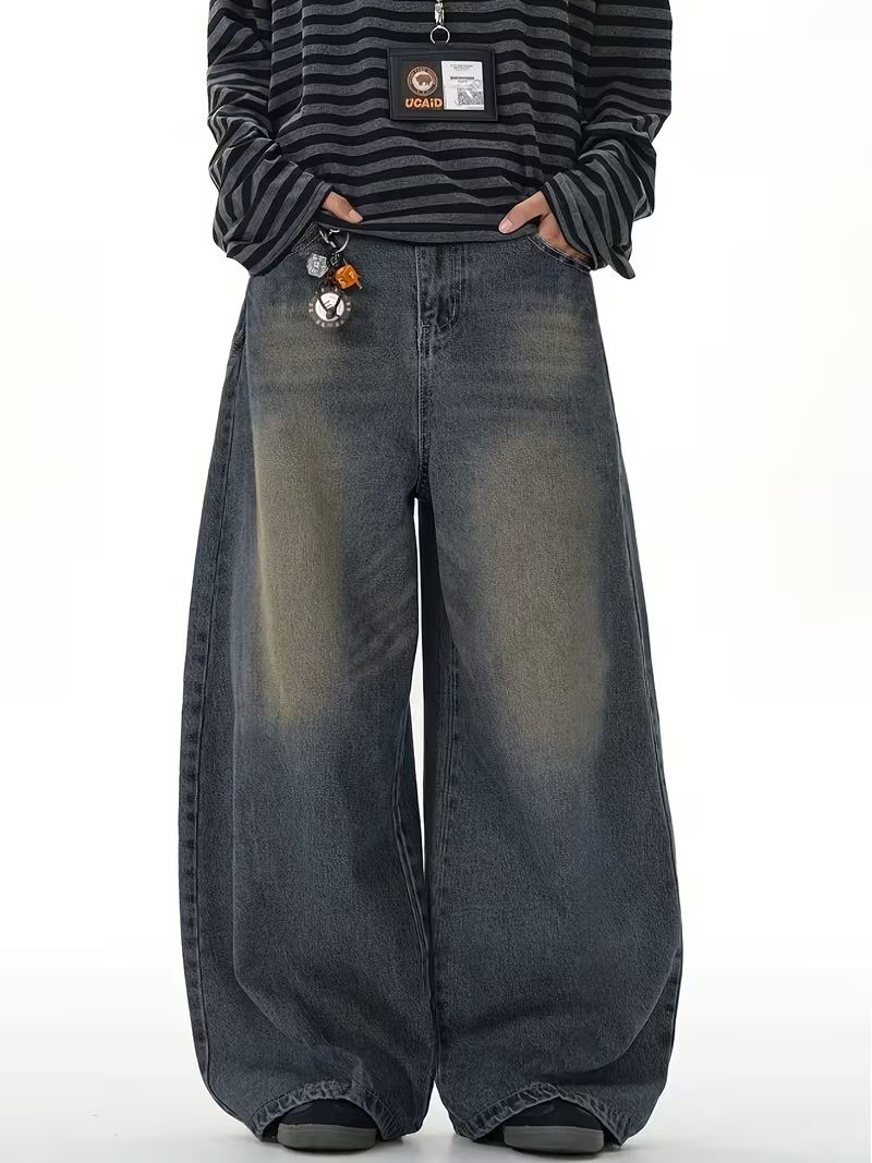 sky collection Men Loose Fit Mid Rise Blue Jeans - Image 6