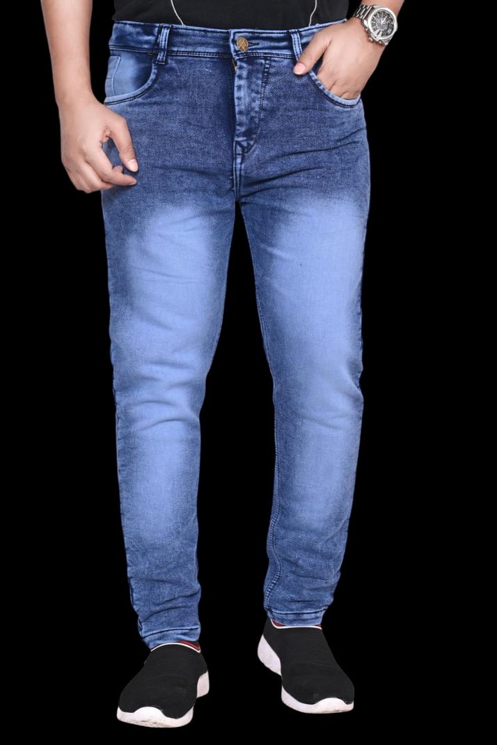 joyguru fashion Men Slim Mid Rise Blue Jeans - Image 5