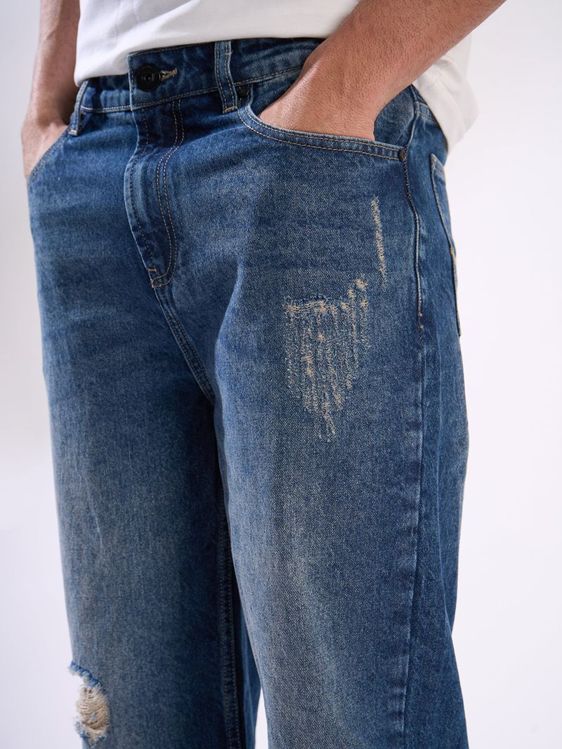 Roadster Men Flared Mid Rise Blue Jeans - Image 3