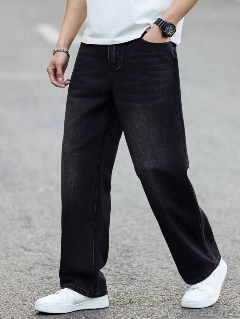BREGRUUS Men Straight Fit Mid Rise Black Jeans - Image 6