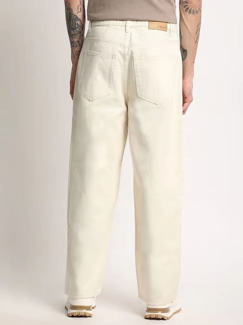 BOSWUD Men Beige Mid Rise Straight Fit Jeans - Image 5
