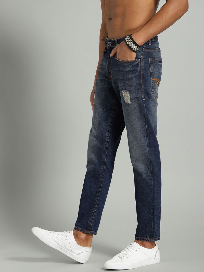 Roadster Men Regular Mid Rise Dark Blue Jeans - Image 3