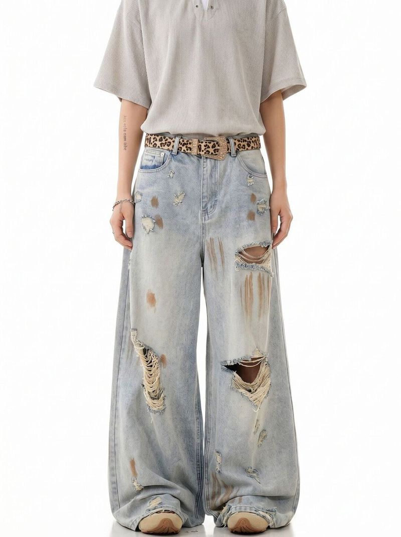 Suo Men Flared Mid Rise Blue Jeans - Image 2