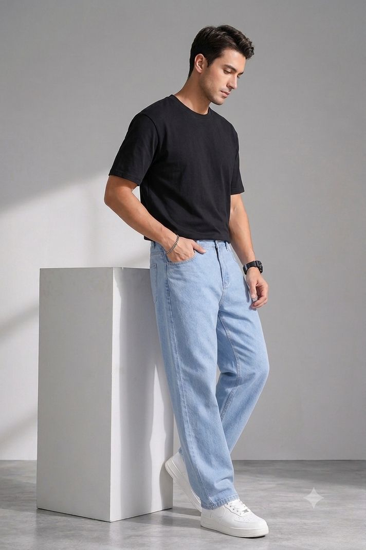 O2 ROUTE Men Light Blue Jeans - Image 4