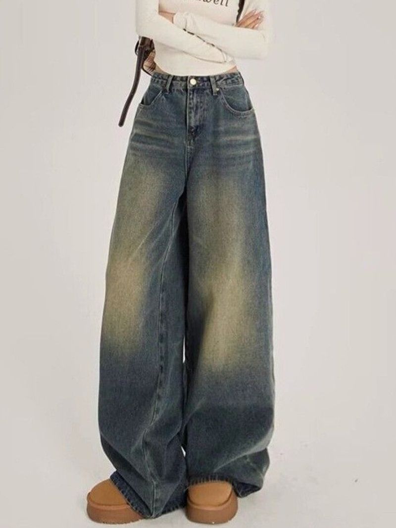KOTTY Women Baggy Fit High Rise Blue Jeans - Image 6