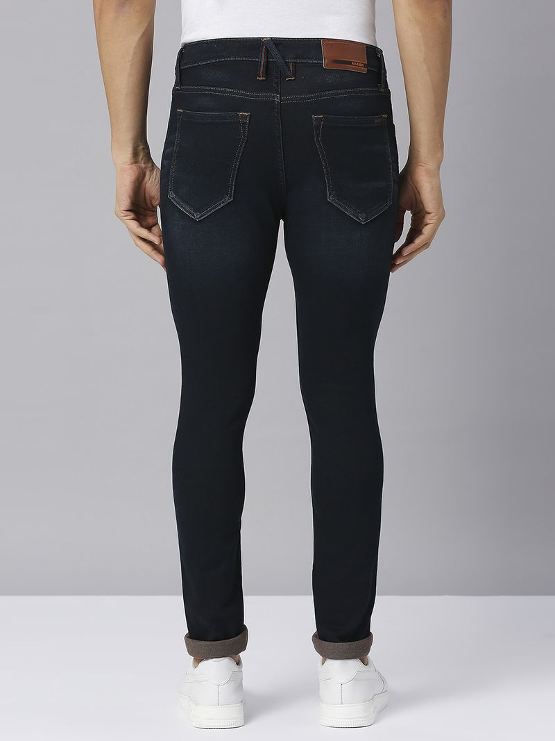 KILLER Men Slim Mid Rise Dark Blue Jeans - Image 6