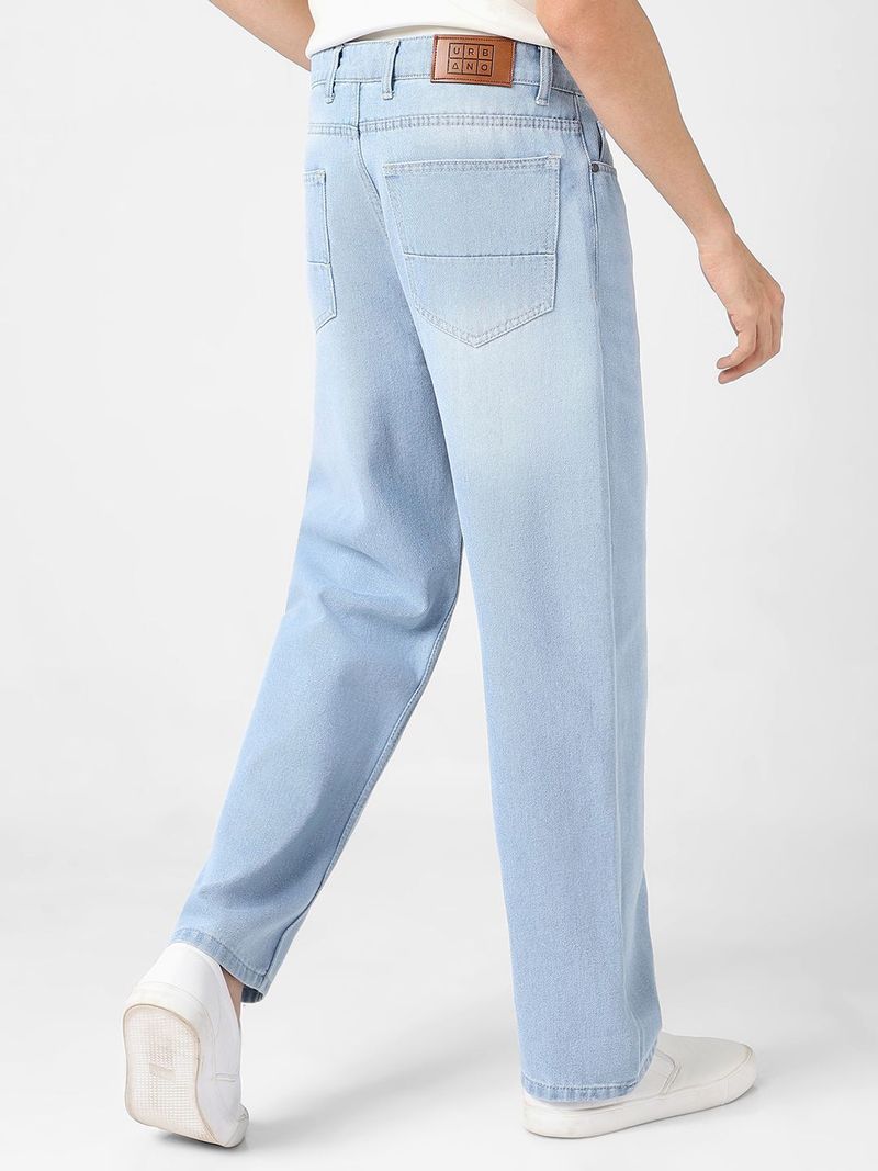 Urbano Fashion Men Loose Fit Mid Rise Light Blue Jeans - Image 6