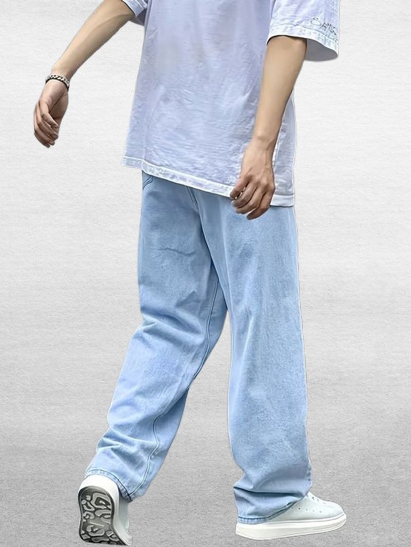 BLAKSMOKY Men Relaxed Fit Mid Rise Light Blue Jeans - Image 3
