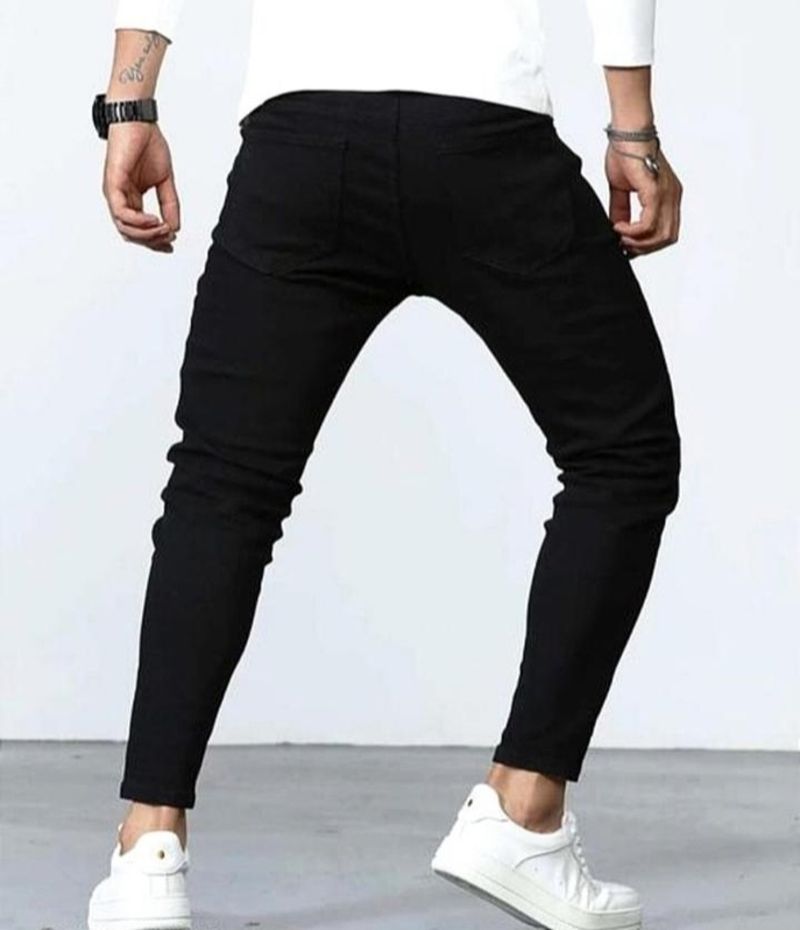 Dawson Men Slim Mid Rise Black Jeans - Image 4