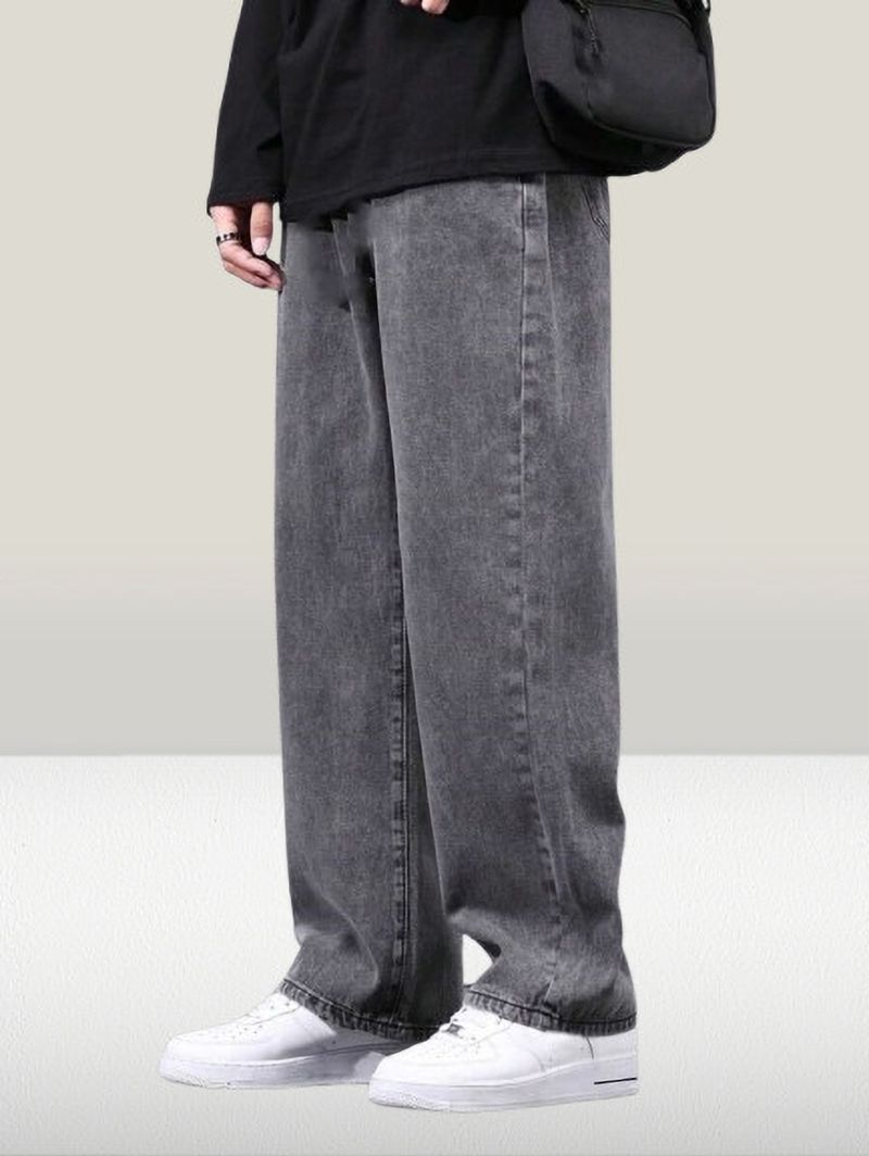MEIXN Men Grey Straight Fit Mid Rise Jeans - Image 5