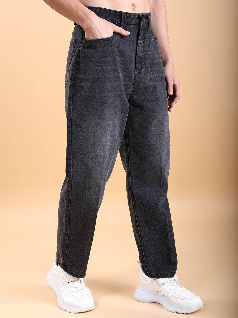 HIGHLANDER Men Loose Fit Mid Rise Grey Jeans - Image 5