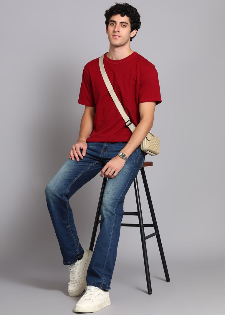 Peter England Men Regular Mid Rise Blue Jeans - Image 4