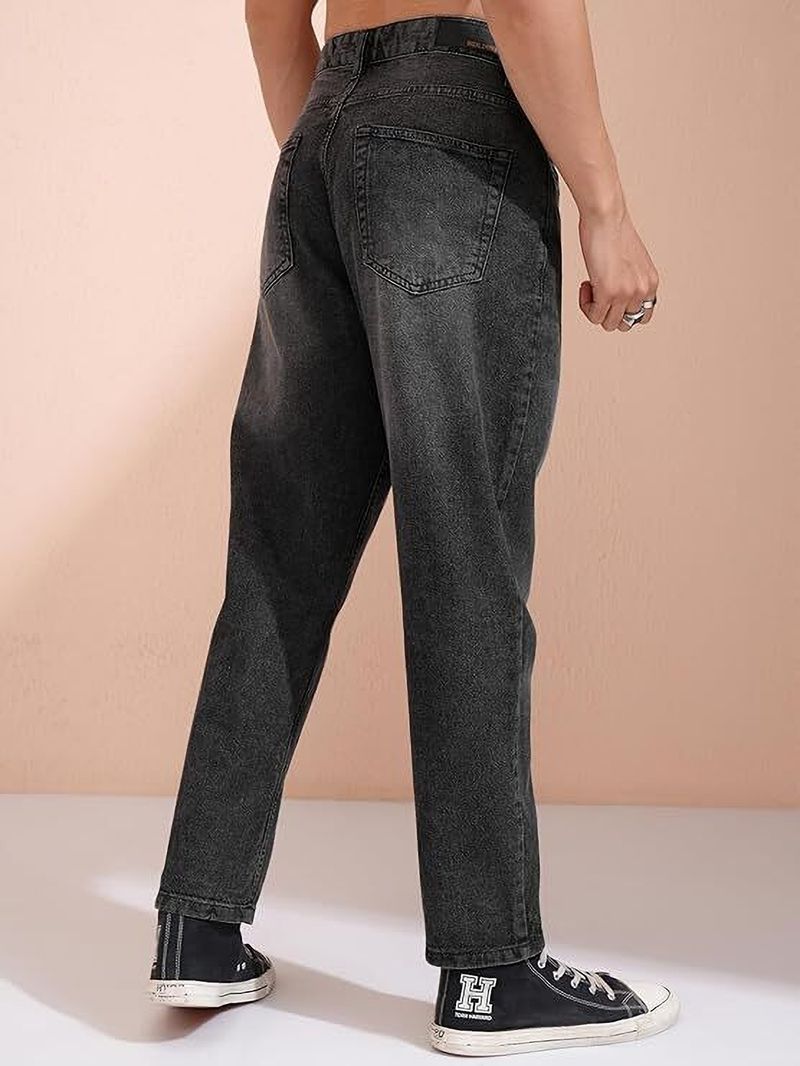 HOKER Men Dark Grey Mid Rise Jeans - Image 4