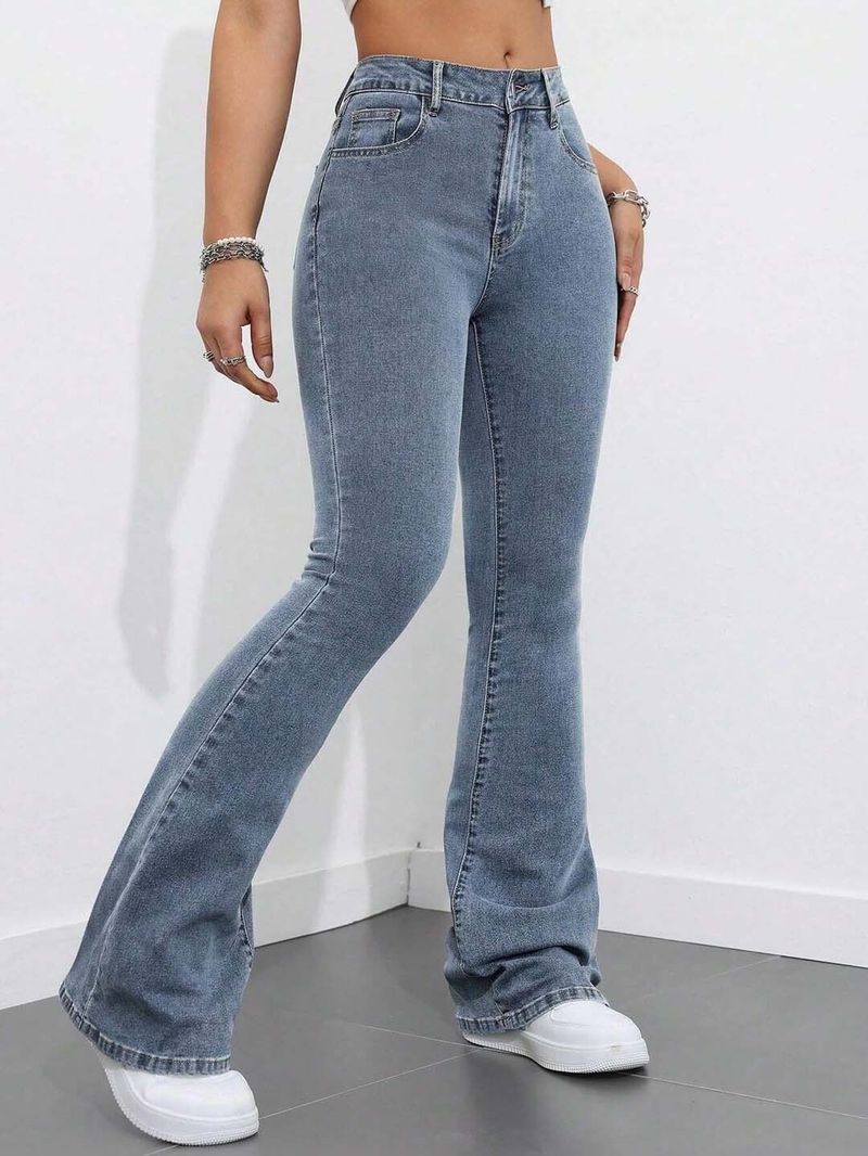 KOTTY Women Boot-Leg High Rise Blue Jeans - Image 5
