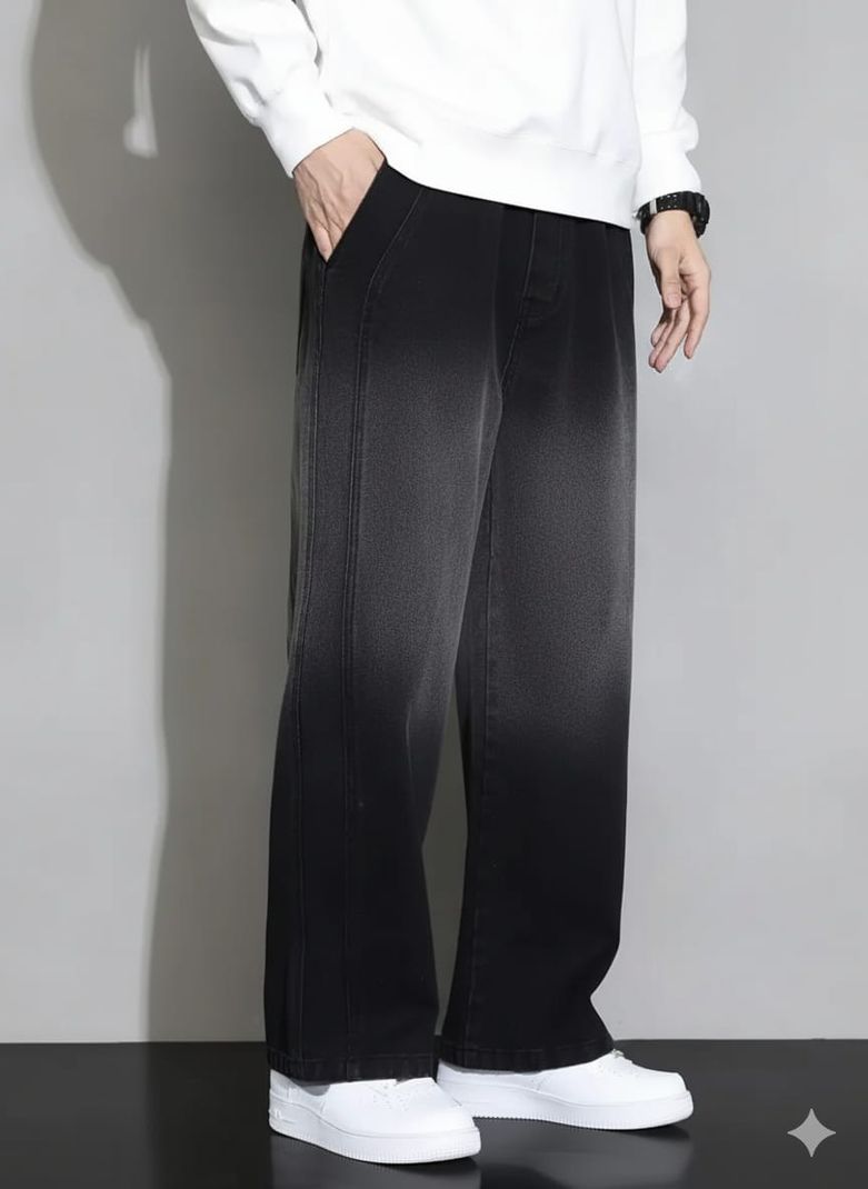 FUDE PRIDE Men Relaxed Fit Mid Rise Grey Jeans - Image 2