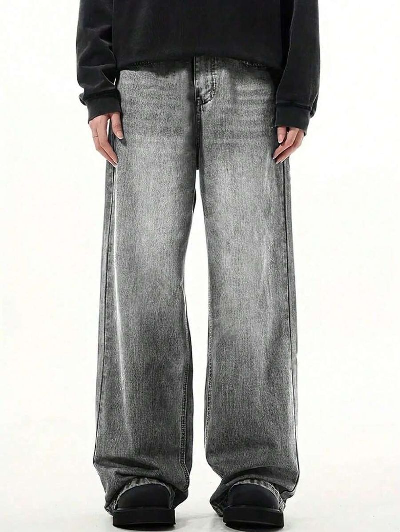 MERRYNX Men Grey Straight Fit Mid Rise Jeans - Image 4