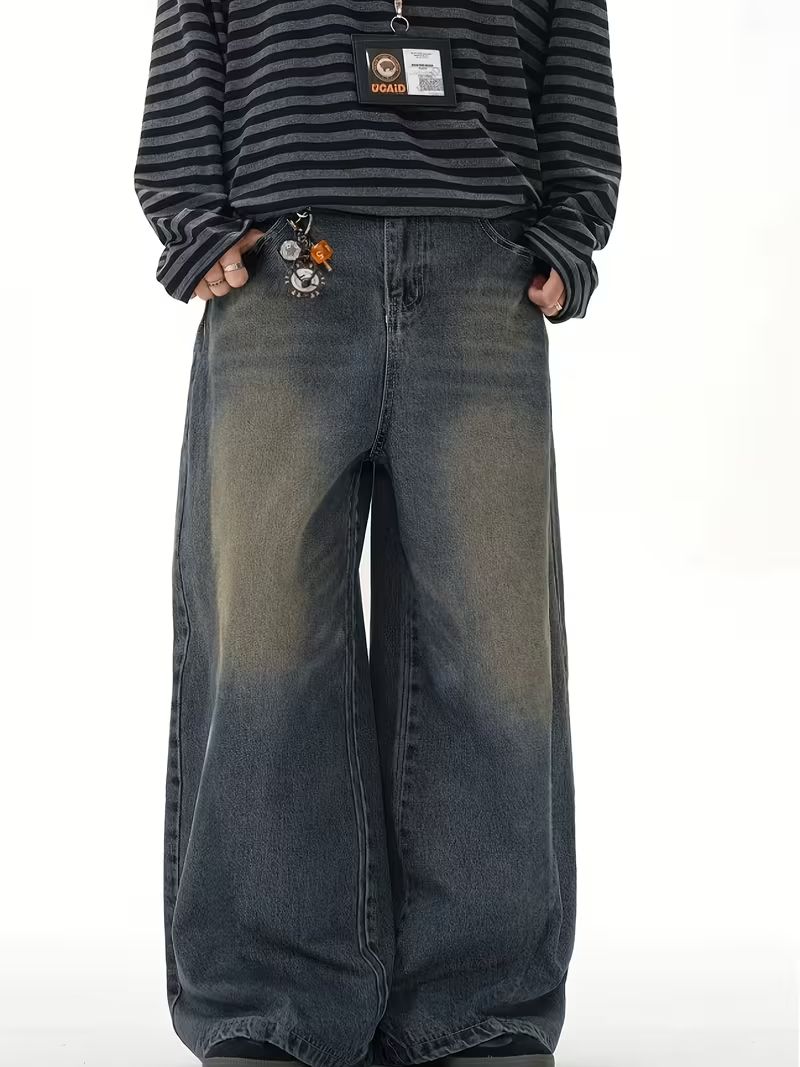 sky collection Men Loose Fit Mid Rise Blue Jeans - Image 5