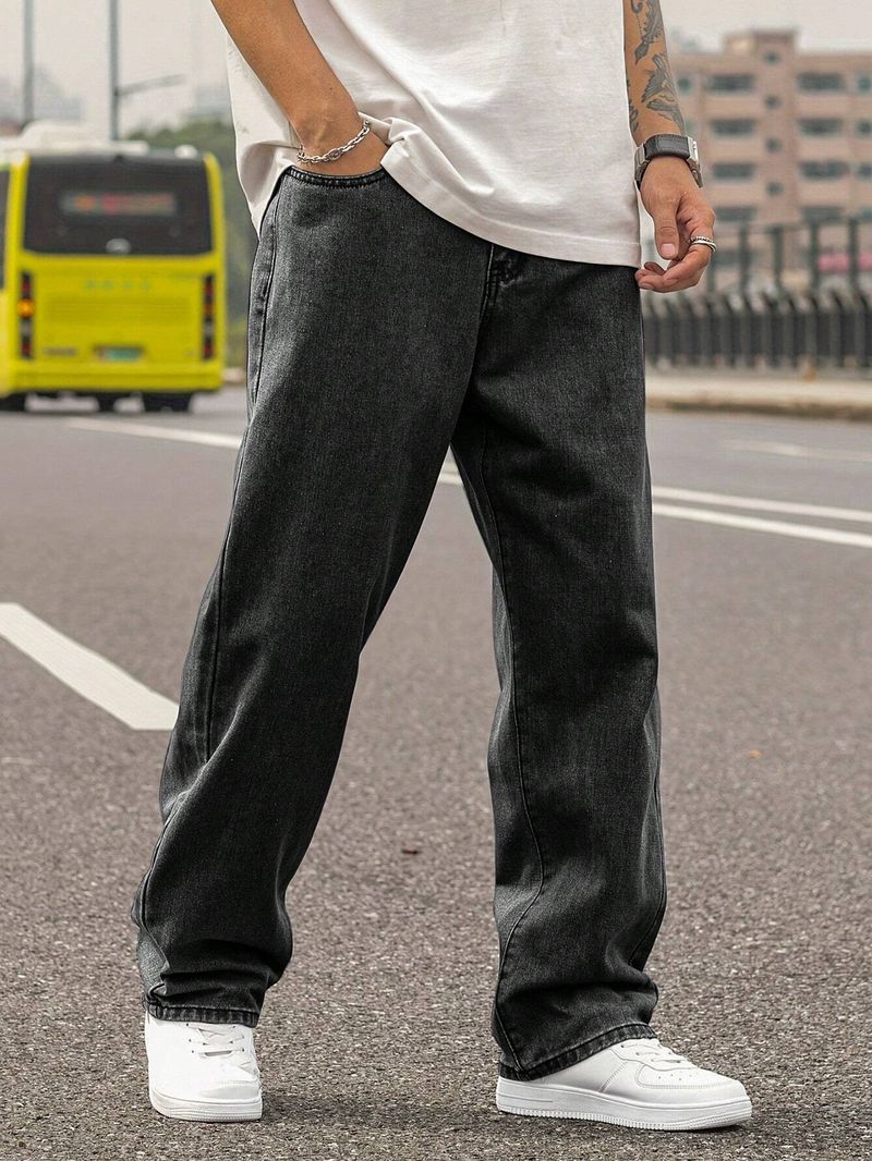 MARSH HAWK Men Straight Fit Mid Rise Grey Jeans - Image 4