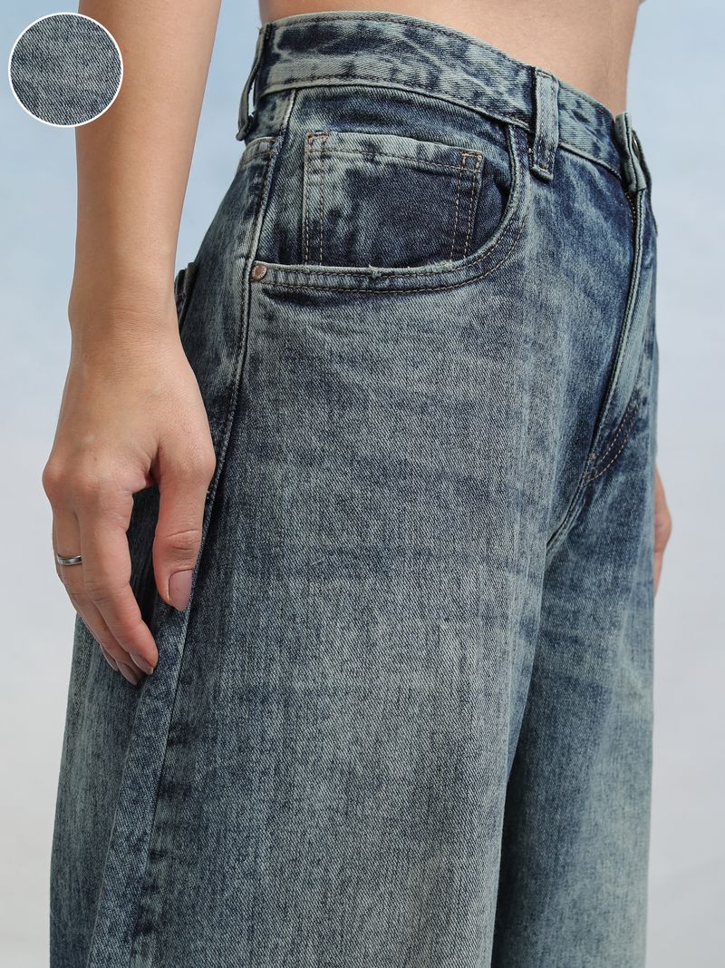 Tokyo Talkies Women Loose Fit Mid Rise Blue Jeans - Image 5