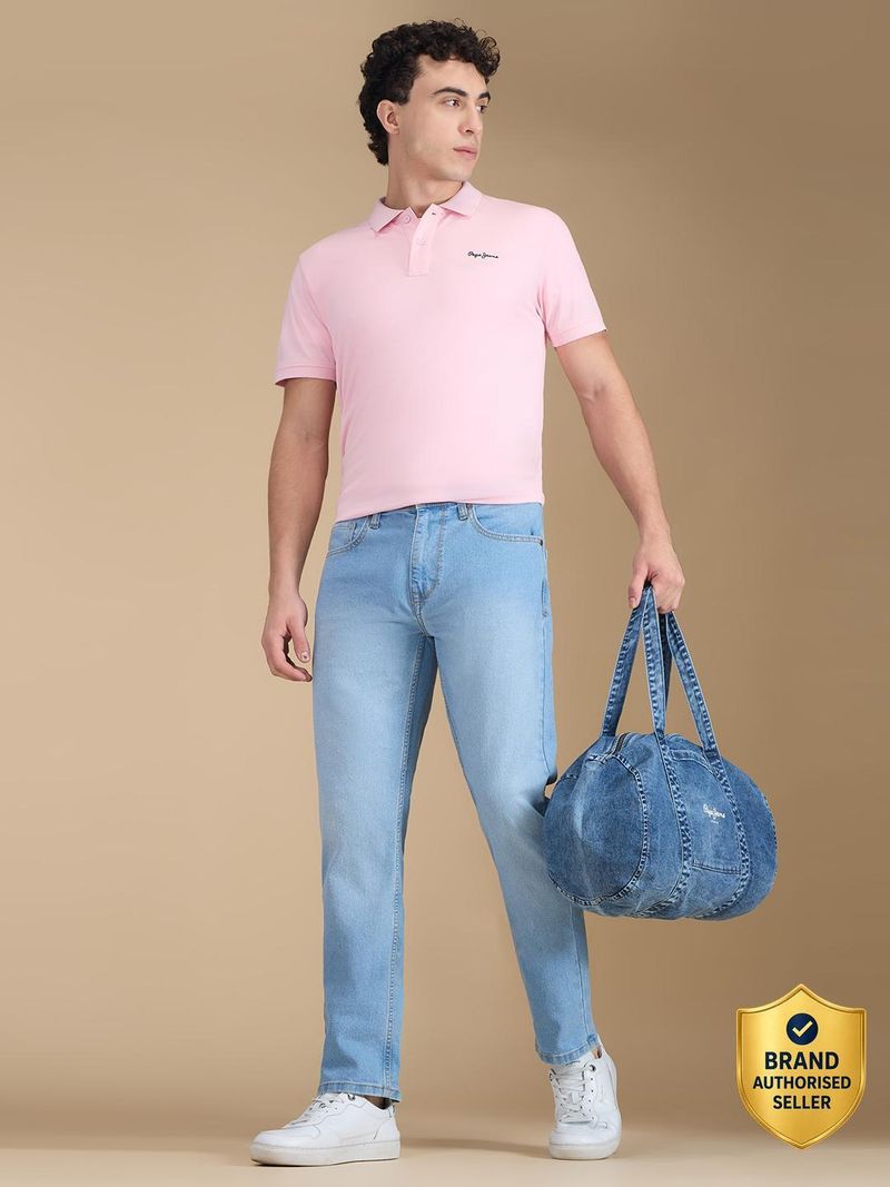 Pepe Jeans Men Straight Fit Mid Rise Light Blue Jeans - Image 2