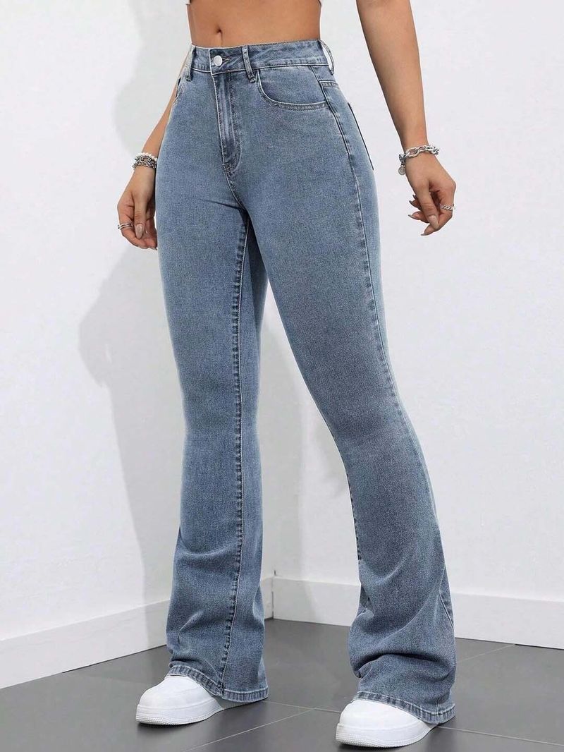 KOTTY Women Boot-Leg High Rise Blue Jeans - Image 3