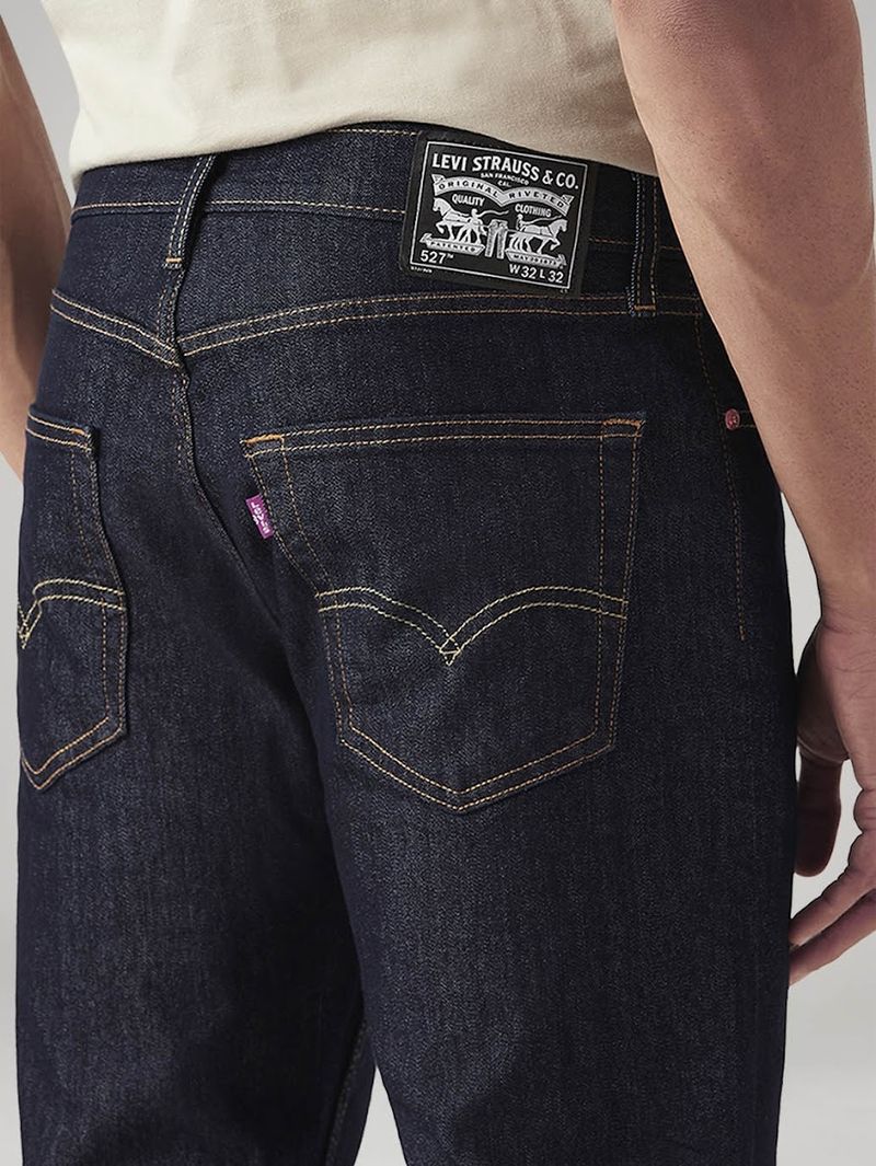 LEVI'S Men Boot-Leg Mid Rise Dark Blue Jeans - Image 6