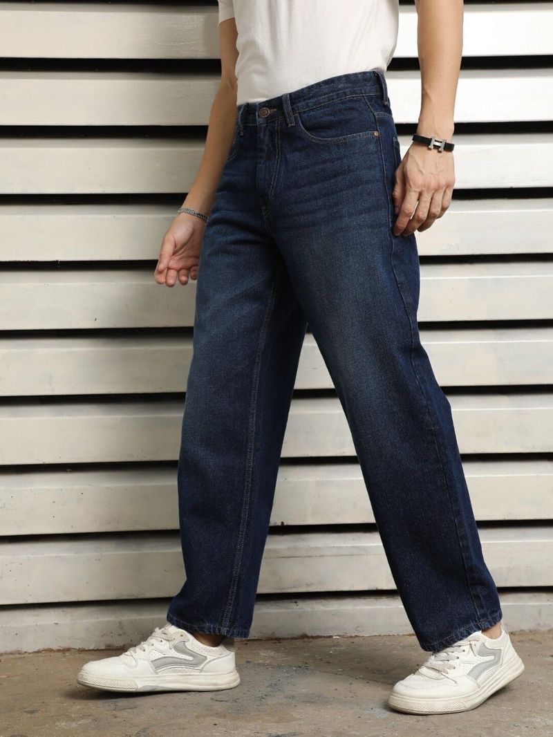 BREXX Men Straight Fit Mid Rise Blue Jeans - Image 4