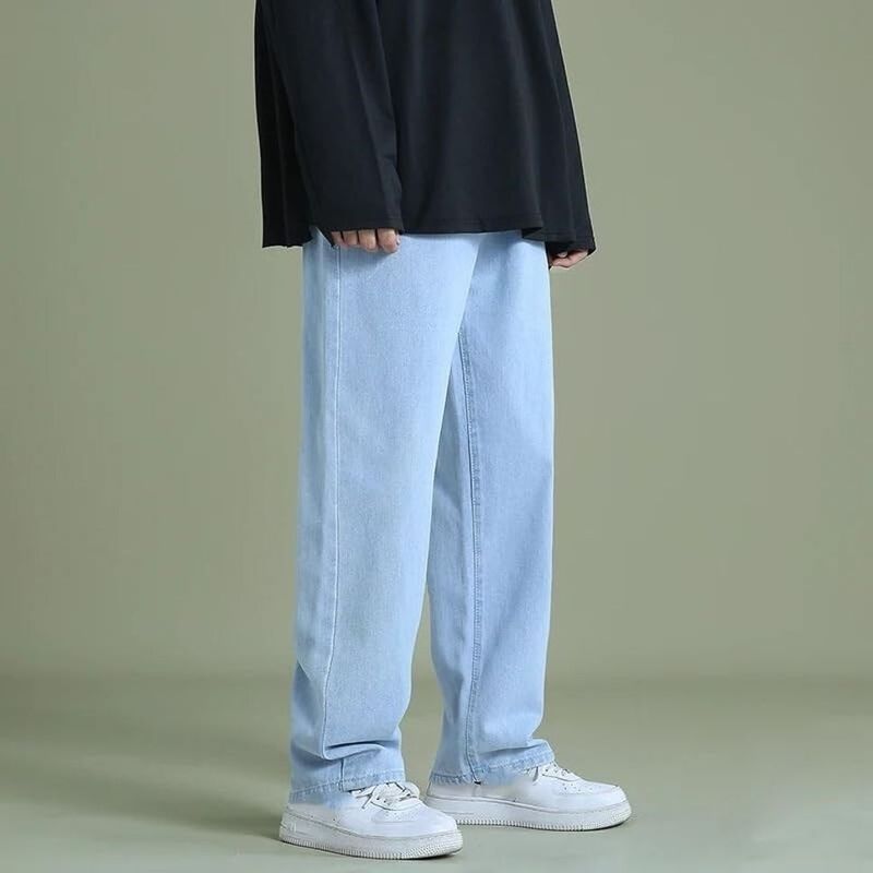 JAARA Men Straight Fit Mid Rise Light Blue Jeans - Image 5