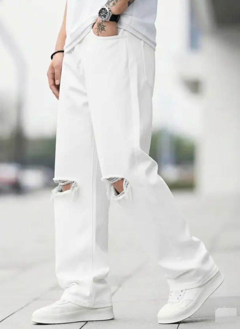 mevan Men White Mid Rise Jeans - Image 2