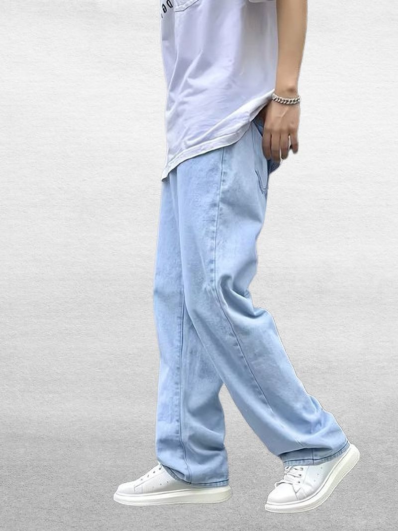BLAKSMOKY Men Relaxed Fit Mid Rise Light Blue Jeans - Image 4