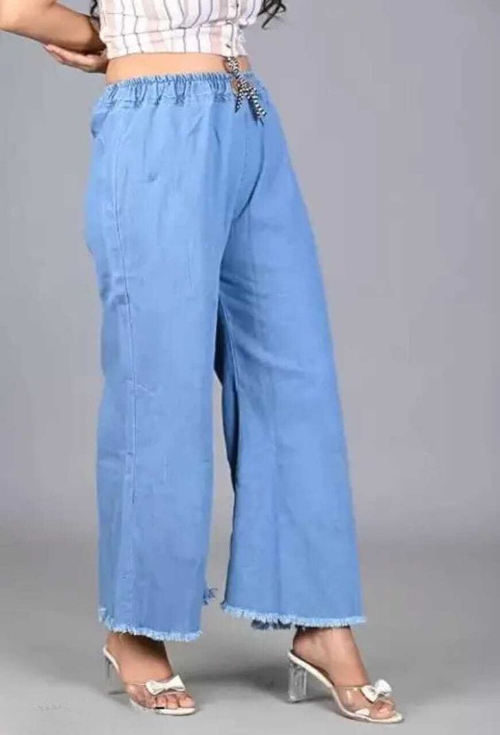 Electrostar Women Wide Leg Mid Rise Blue Jeans - Image 5