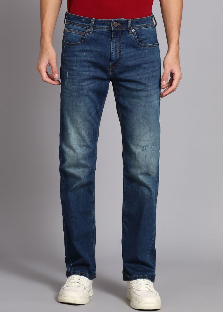 Peter England Men Regular Mid Rise Blue Jeans - Image 2