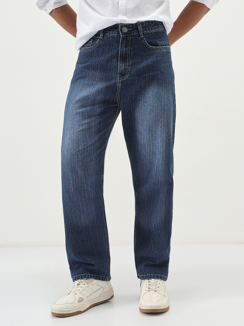 Urbano Fashion Men Loose Fit Mid Rise Blue Jeans