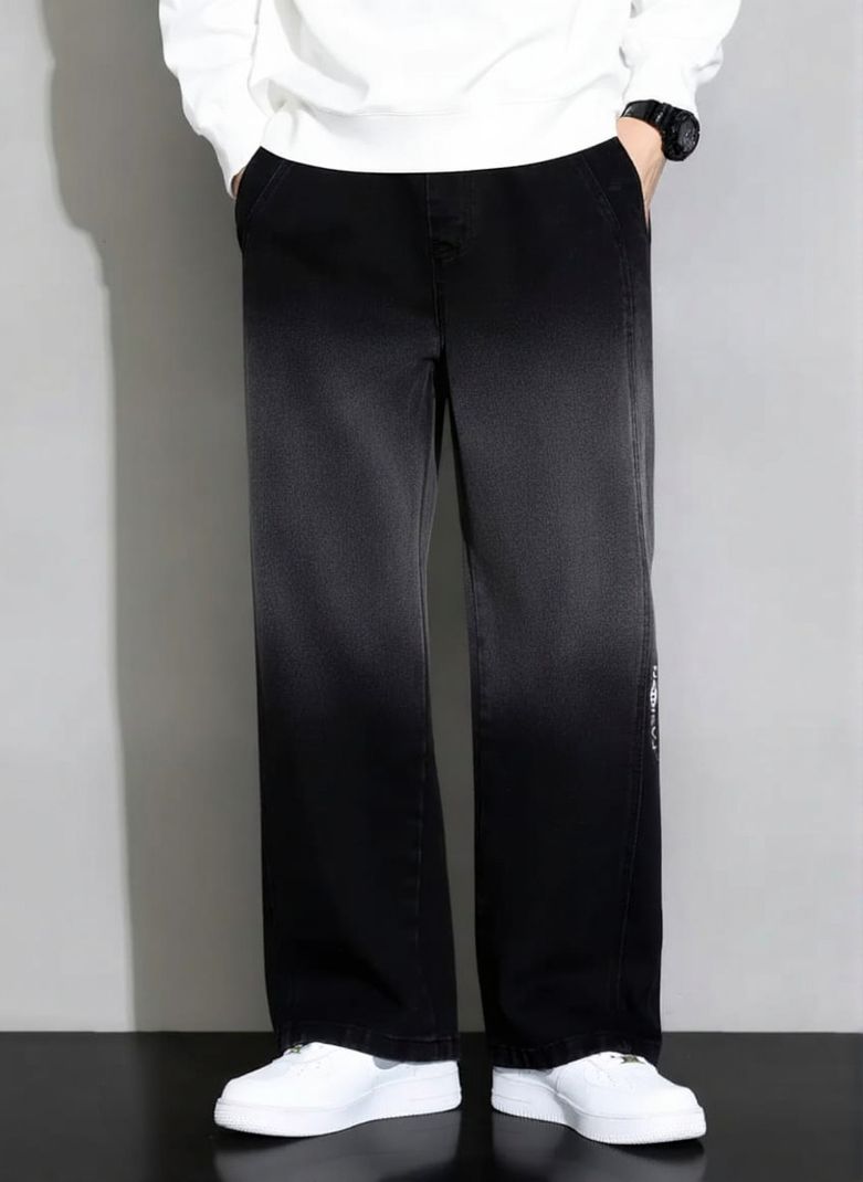 FUDE PRIDE Men Grey, Black Jeans - Image 3
