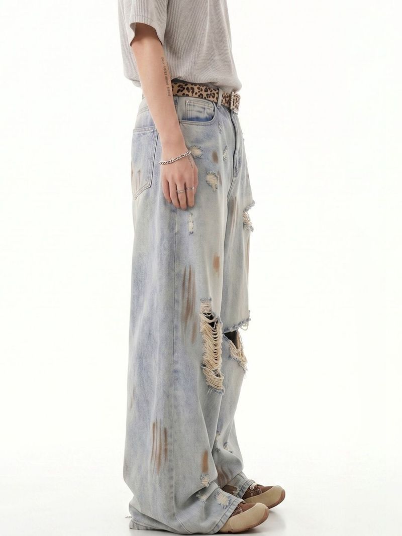 Suo Men Flared Mid Rise Blue Jeans - Image 5