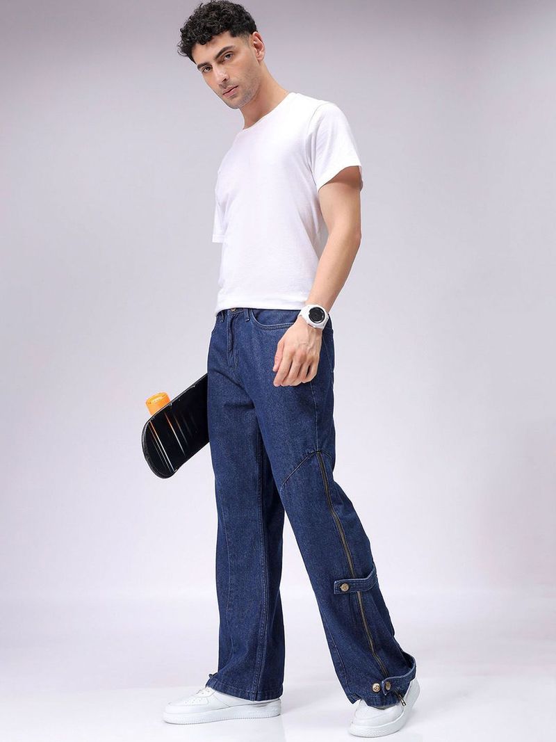 The Indian Garage Co. Men Blue Mid Rise Boot-Leg Jeans - Image 4