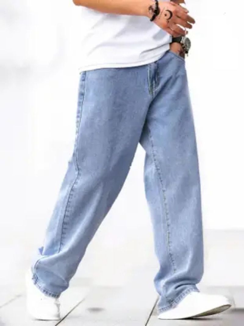 Toolnexa Men Loose Fit Mid Rise Blue Jeans - Image 2