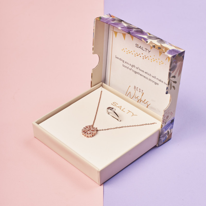 Salty Stainless Steel Rose Gold, Silver Jewel Set Pack of 2