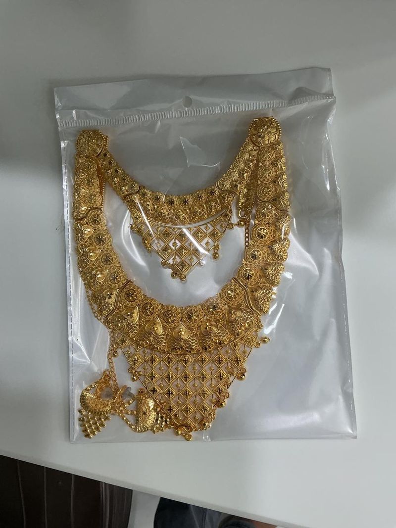 DHRUV STORE Brass Gold Jewel Set (Pack of 2) - Image 4