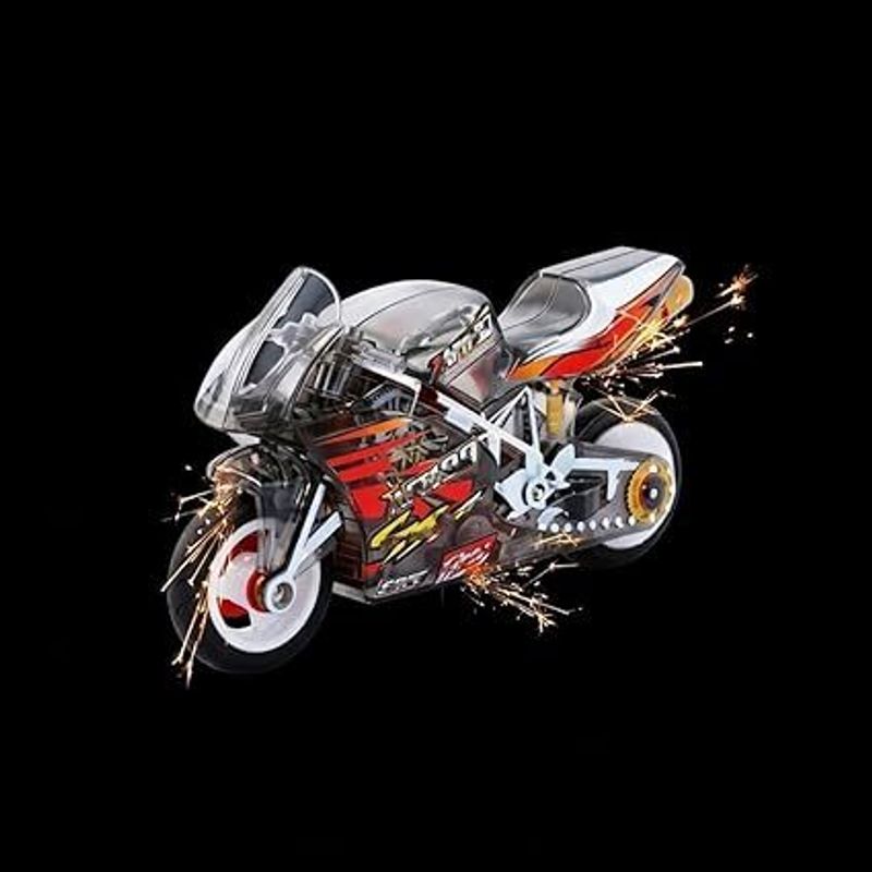 SANSCARA Friction Powered Sparking Bike Key Chain - Image 3
