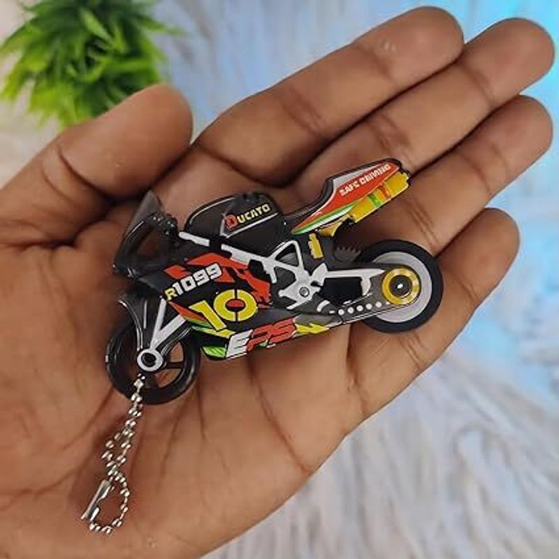 SANSCARA Friction Powered Sparking Bike Key Chain - Image 5