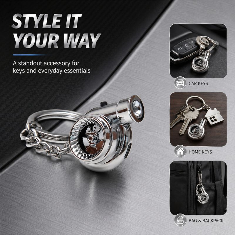 HUUSO Silver Metal Key Chain - Image 6