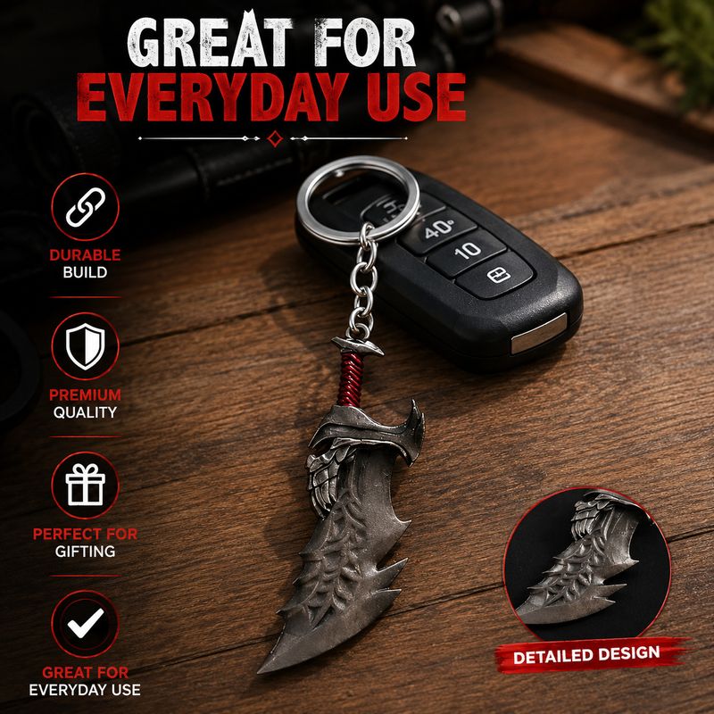 Anixim God of War Fantasy Sword Metal Keychain - Image 5